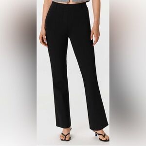 Quince Black Stretch Pull-On Bootcut Pants | Size S Petite | NWT